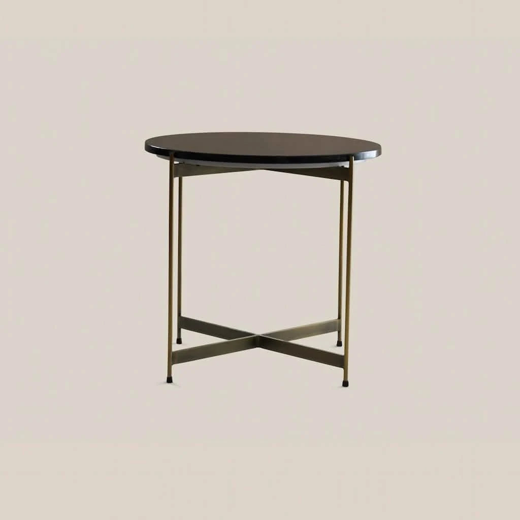 York Black Marble Side Table - Home and Soul