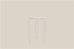 Mathis White Side Table High