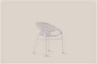 Mila Rattan Chair White