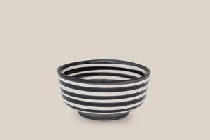 Ceramic Bowl Black Striped
