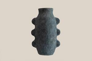 Robyn Textured Ceramic Vase Black