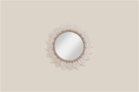 White Flower Mirror