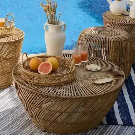 Outdoor coffee table Dubai terrace styled with decor
