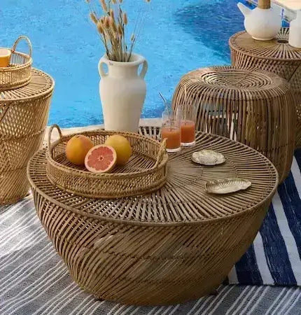 Outdoor coffee table Dubai terrace styled with decor