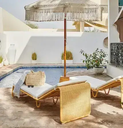 Luxury outdoor daybeds for relaxing in Dubai