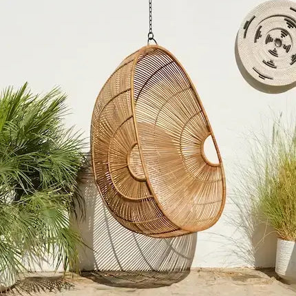 Garden swing styled on a small balcony oasis