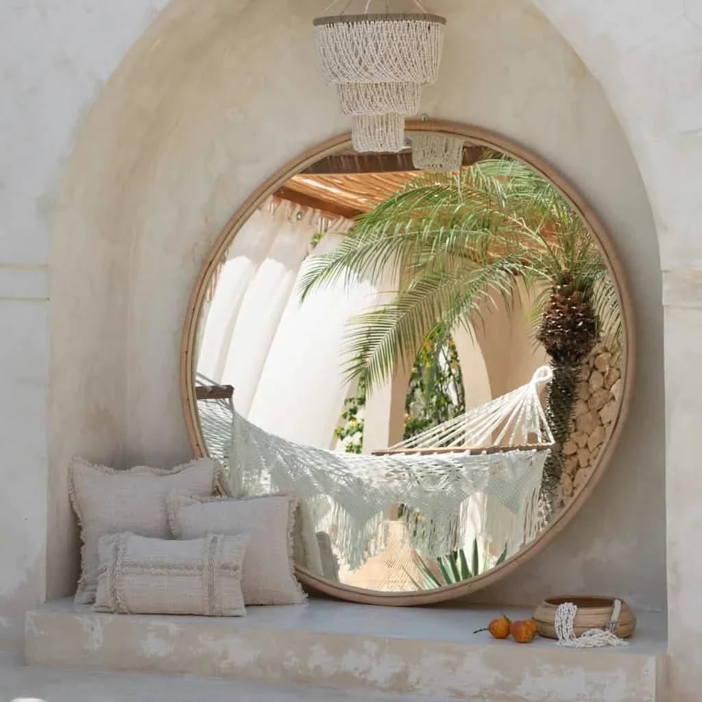 Elegant wall mirror Dubai in modern living room