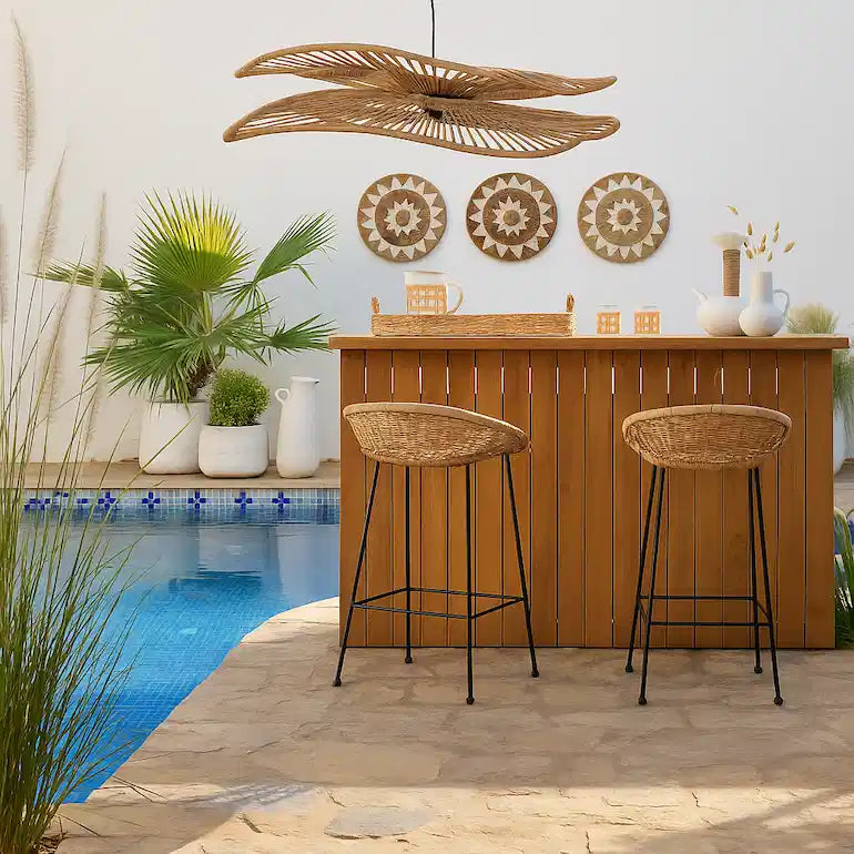 Outdoor rattan light Gabriella pendant lights Dubai for modern décor