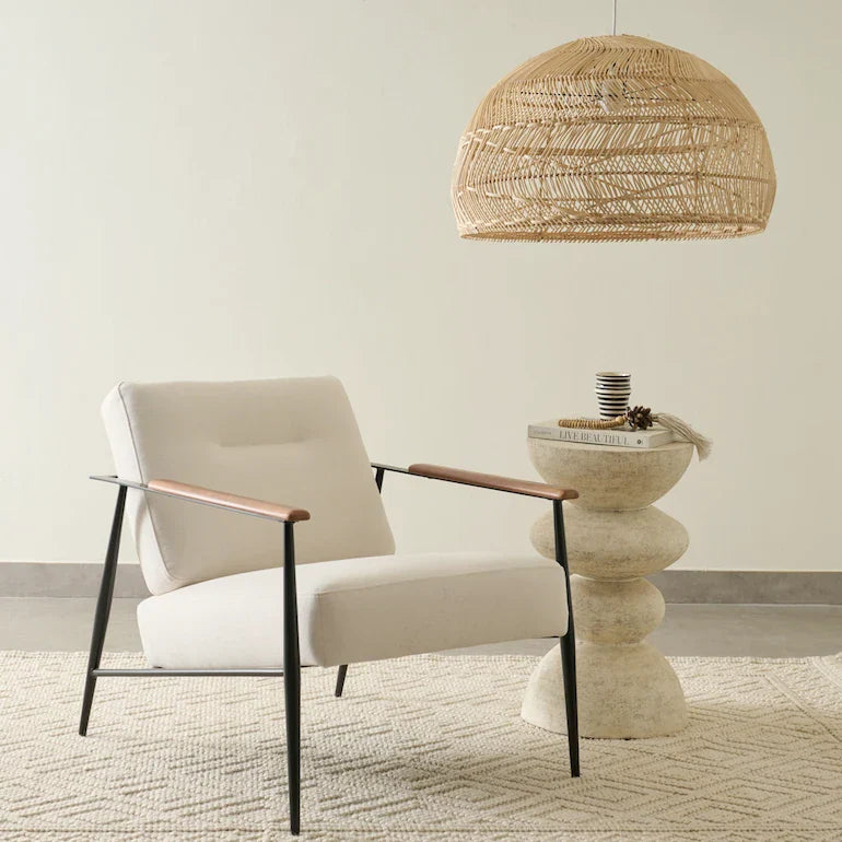 Round concrete side table for living room Dubai