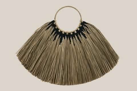 Raffia Wall Decor Black - Home and Soul