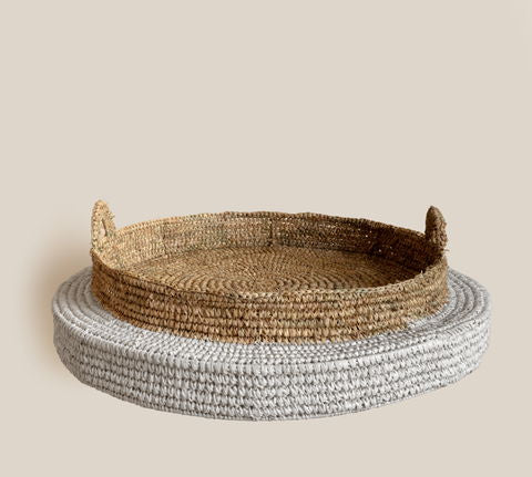 Round Floating Rattan Pool Tray