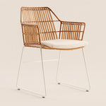 angelo rattan dining chair natural organic outdoor