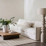 Angie Luxury 3 Seater Sofa in White Cotton - Home and Soul