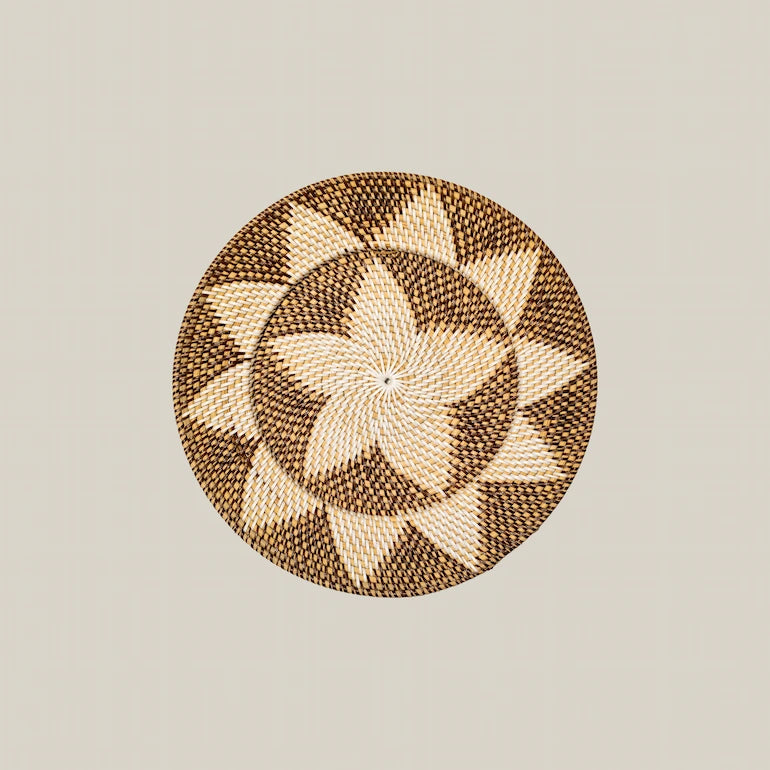 Antonio Round Rattan Wall Plate 40 Cm