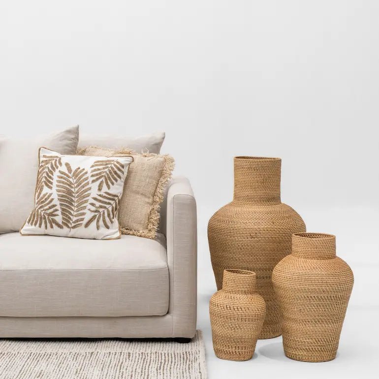 Aria Natural Rattan Vase - Home and Soul