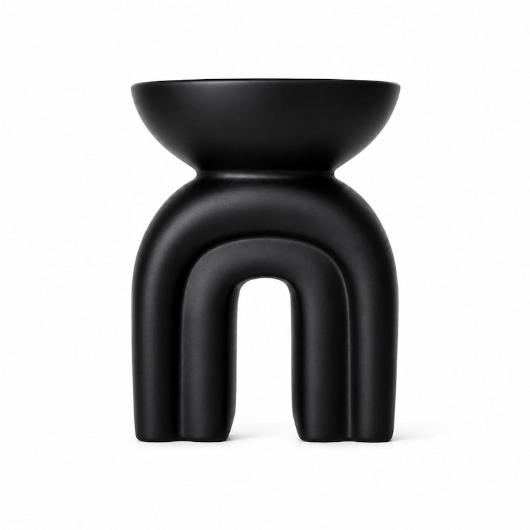 Aurora Black Concrete Side Table - Home and Soul