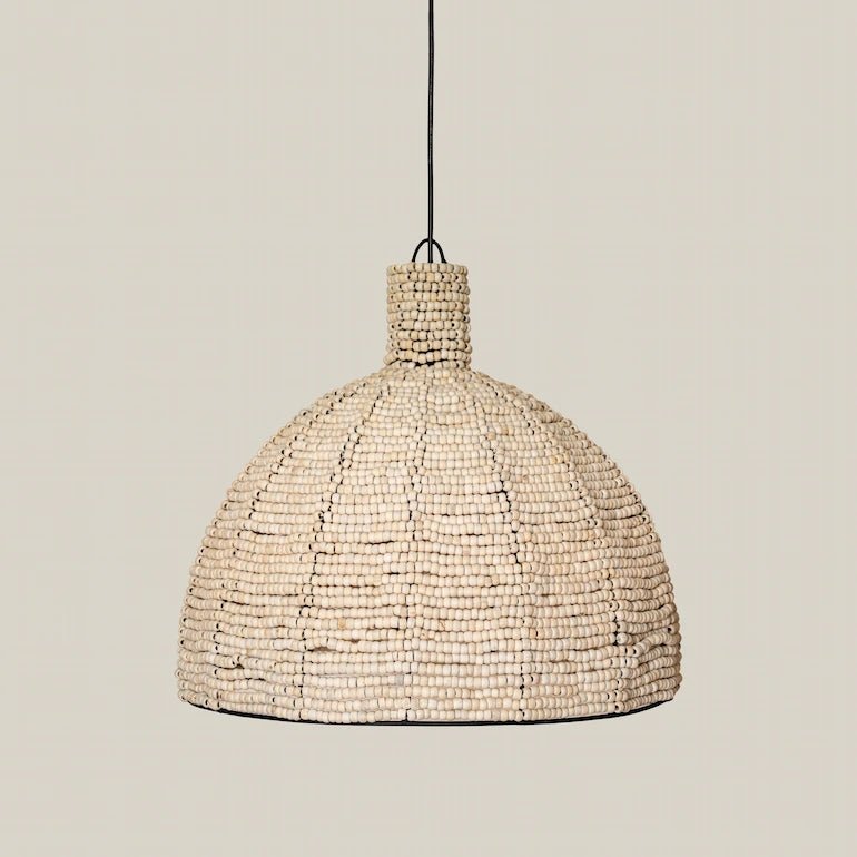 Beaded Boho Pendant Light White - Home and Soul