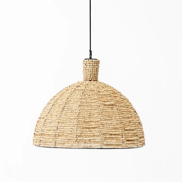 Beaded Pendant Light White - Home and Soul