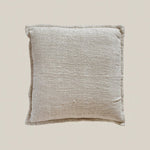 Beige Organic Cotton Cushion 60 cm - Home and Soul