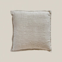 Beige Organic Cotton Cushion 60 cm - Home and Soul