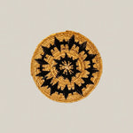 Black and Natural Wall Decor Plate 40 cm