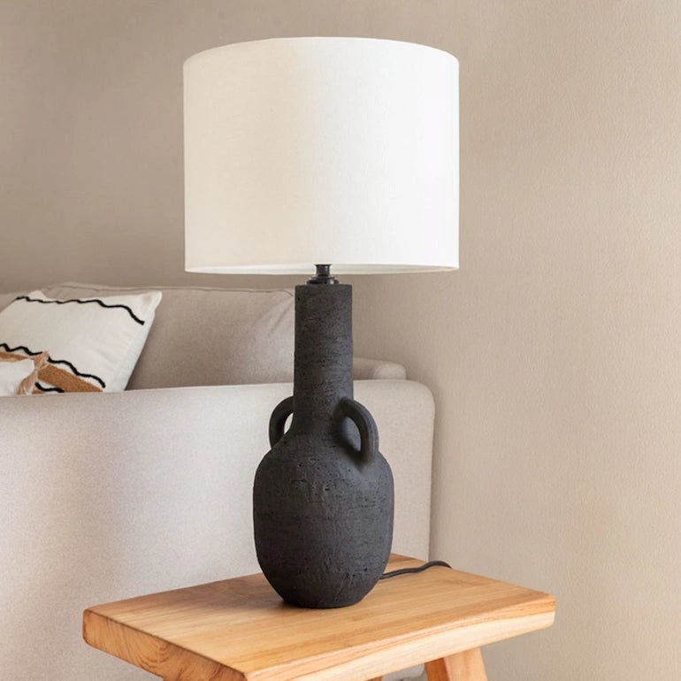 Black and White Ceramic Table Lamp - Home and Soul