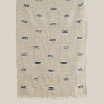 Blue and White Cotton Rug - Home and Soul