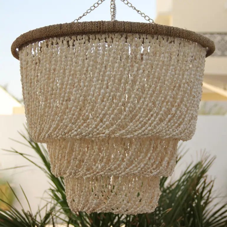 White Shell Chandelier Boho - Home ad Soul