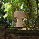 Boho Weaved Raffia Table Lamp - Home and Soul Dubai
