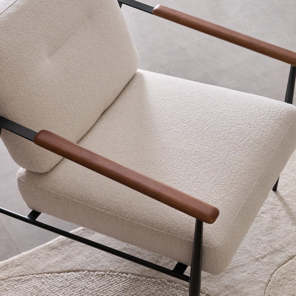 Detailed look at Brussels Armchair Off-White - Home and Soul