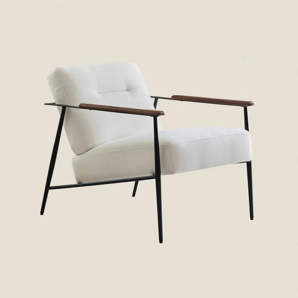 Modern White Armchair Brussels