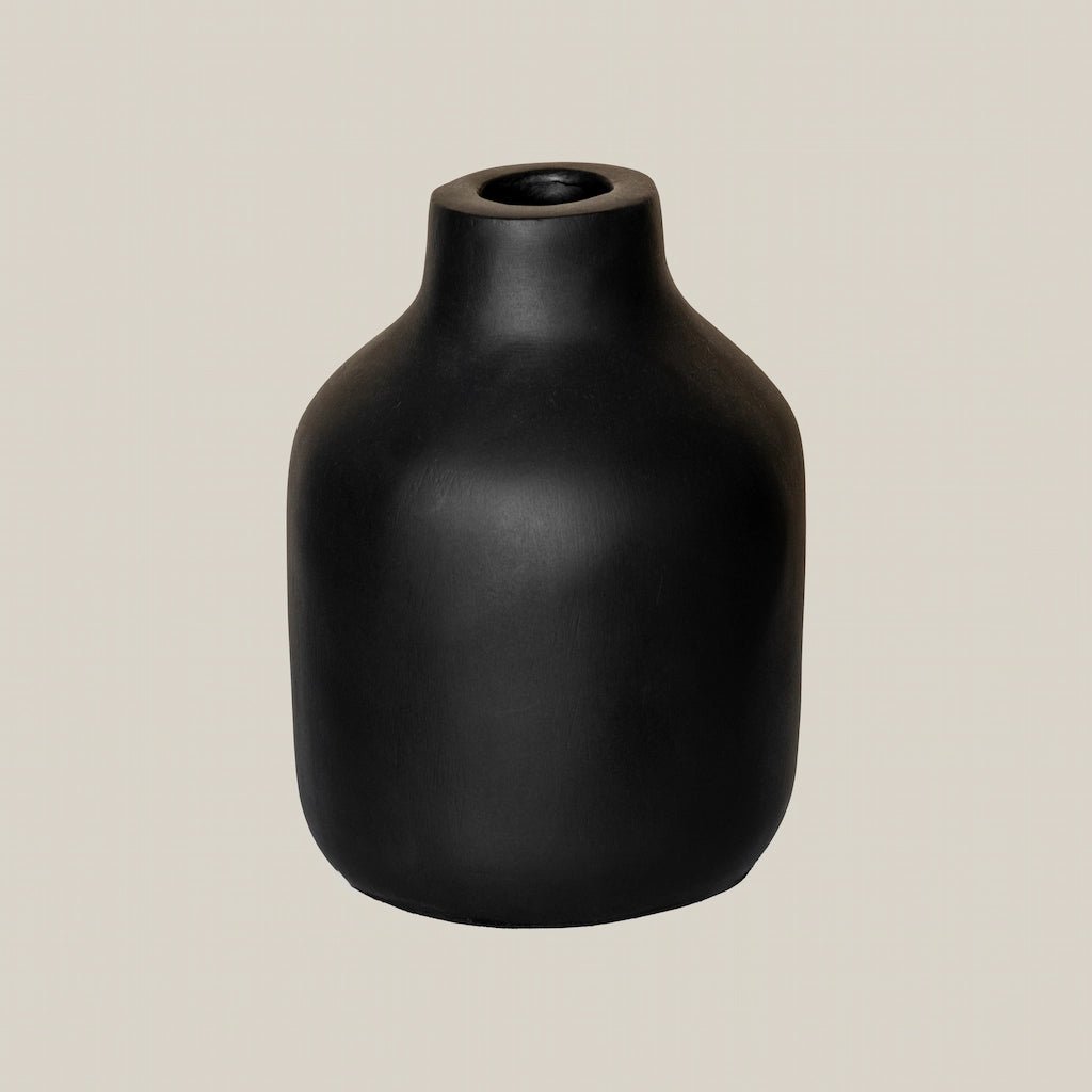 Carol Ceramic Vase Black S
