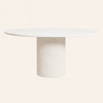 white carolina concrete dining table