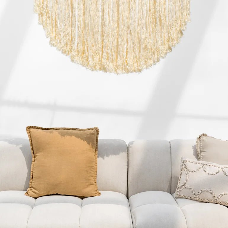 Cotton Cushion Mustard Yellow - Home and Soul