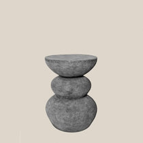 Diego Concrete Side Table Black - Home and Soul