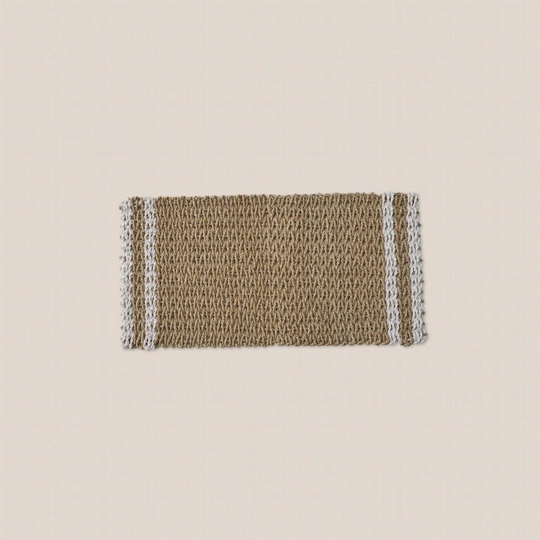 Doormat Natural with White Line - Home and Soul
