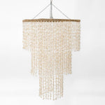 Evelyn Handmade White Shell Chandelier - Home and Soul