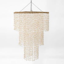 Evelyn Handmade White Shell Chandelier - Home and Soul