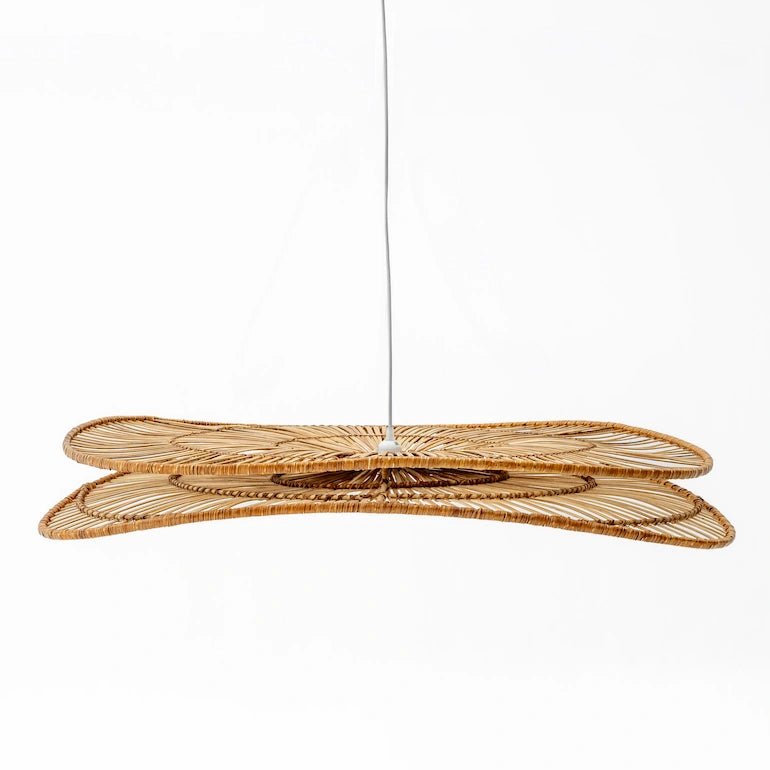 Gabriella Rattan Hanging Light Large - Home and Soul