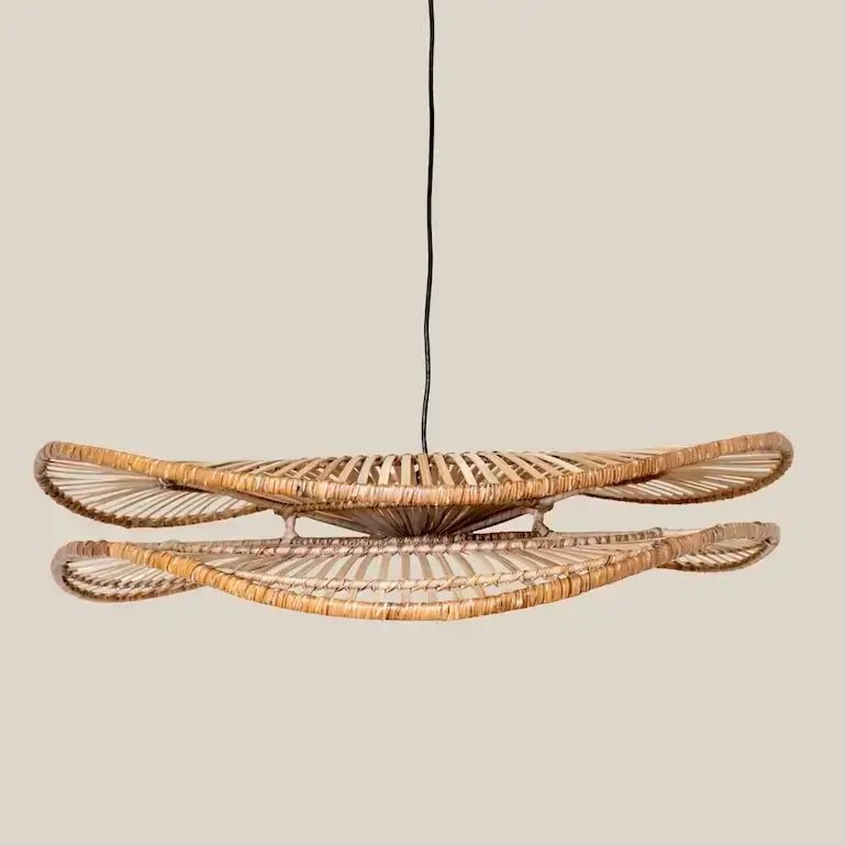 Boho rattan pendant light for modern Dubai interiors
