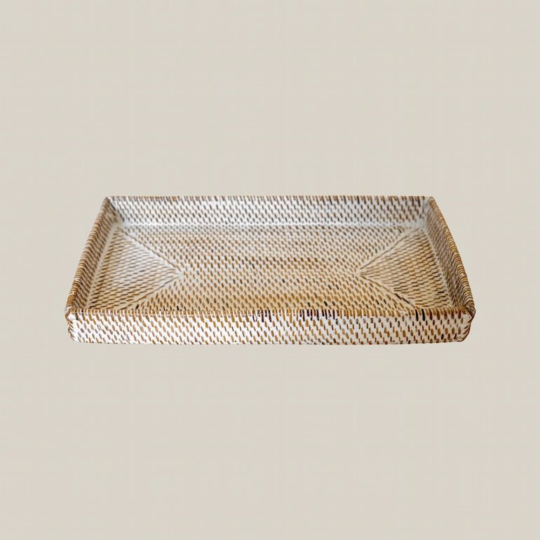Hand Woven Rectangular Rattan Tray