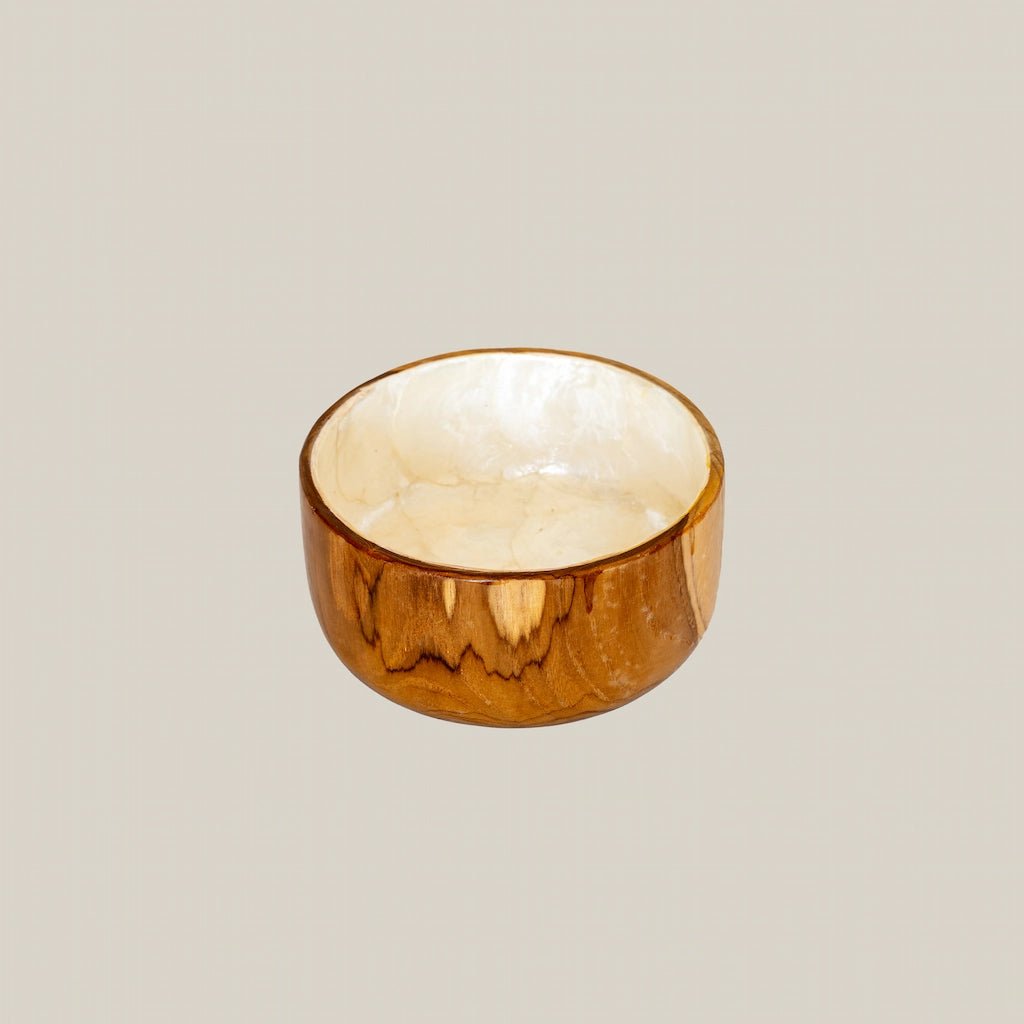 Handcrafted Wooden Plate with Capiz Shell