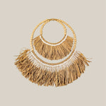 Handcrafted Raffia Wall Hanging with Shells and Beads - Home and Soul Dubai