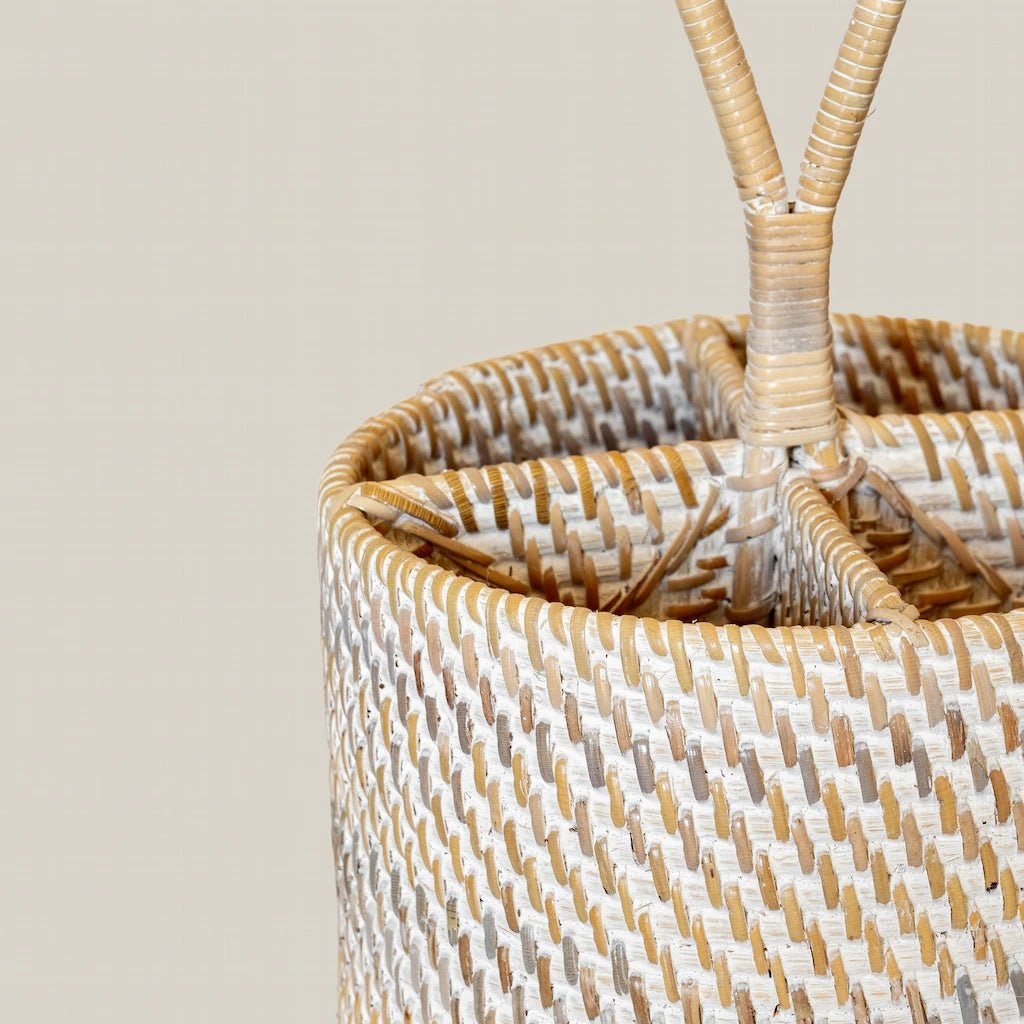 Handwoven Rattan Utensil Holder