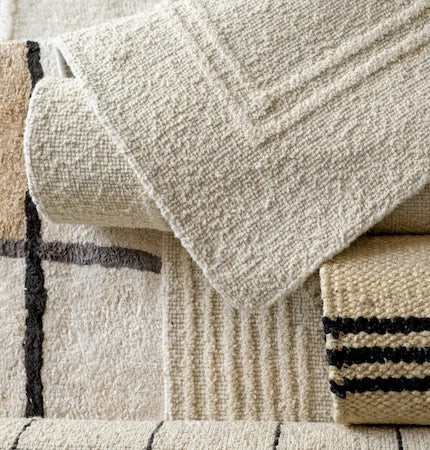 Handwoven boho statement rug