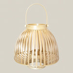 Large Bamboo Candle Lantern Natural - Home and Soul