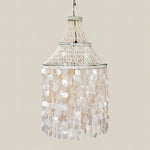 Long Hanging White Shell Chandelier Charlotte