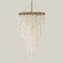 Handmade White Shell Chandelier Evelyn - Home and Soul