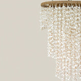Hanging White Shell Chandelier Evelyn