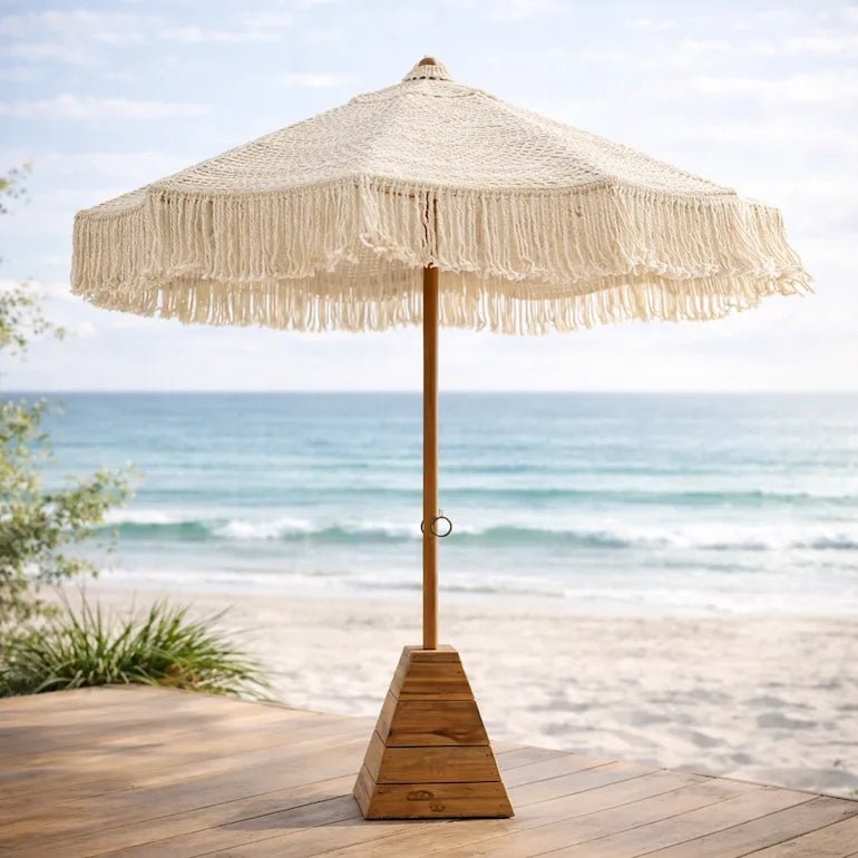 Outdoor Macrame Umbrella - Home and Soul